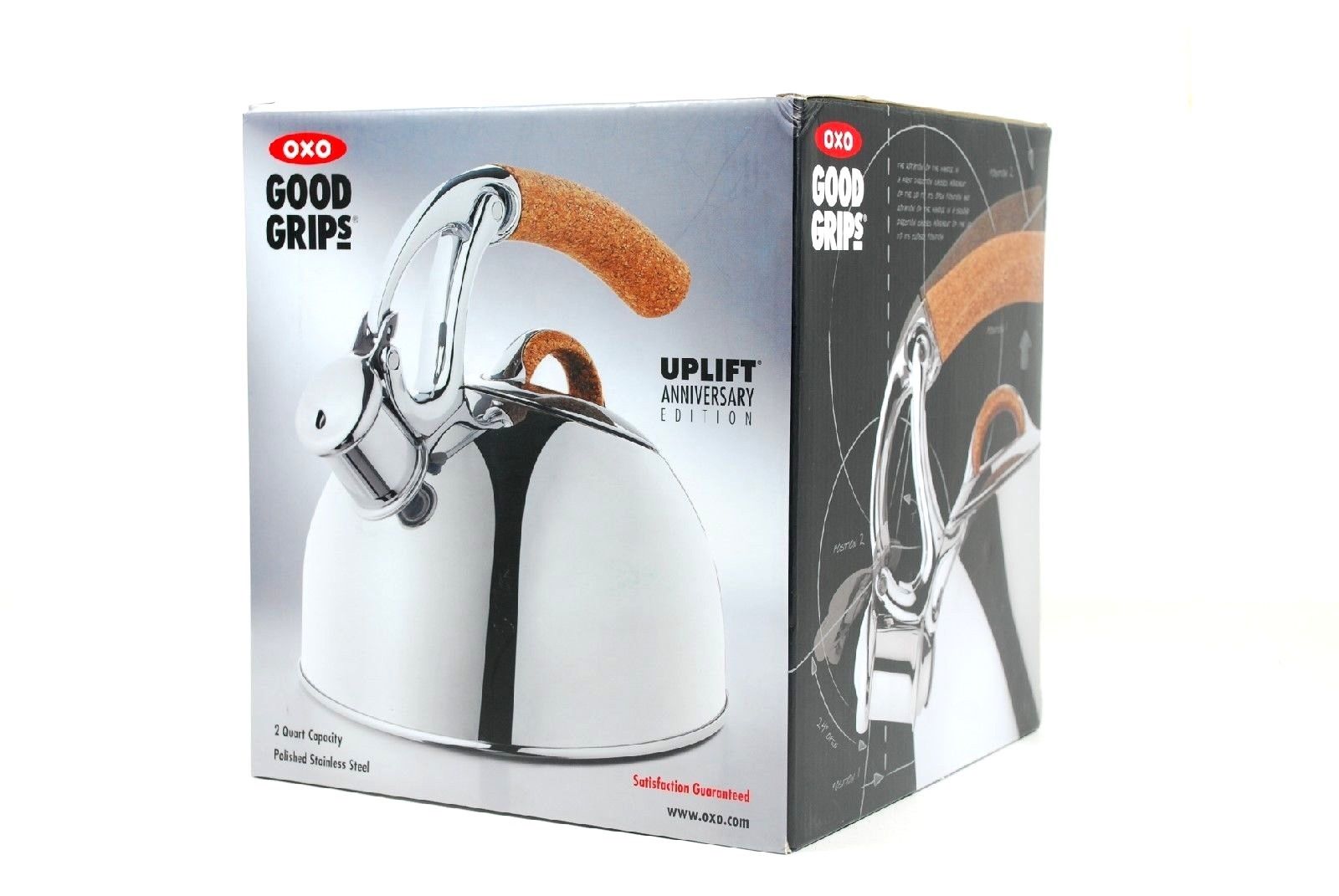 OXO Good Grips Uplift Anniversary Polished Stainless Steel Tea Kettle